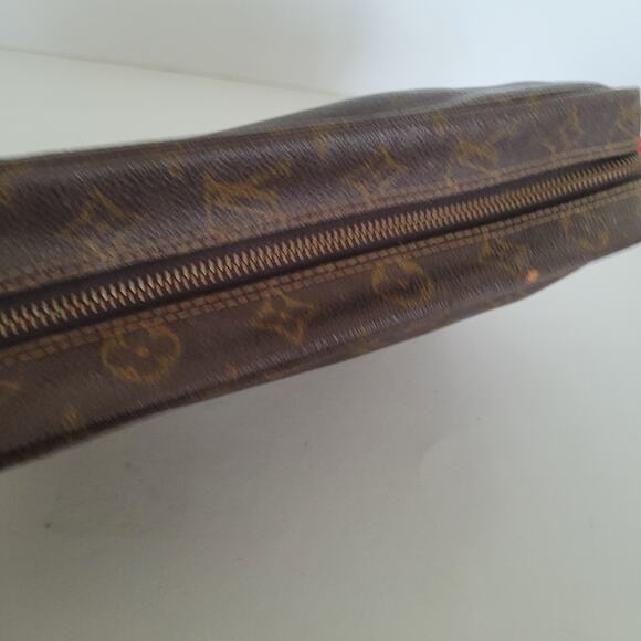 LOUIS VUITTON Trousse Toilette 28 Clutch Hand Bag Monogram Brown Zip Pouch - Picture 6 of 15